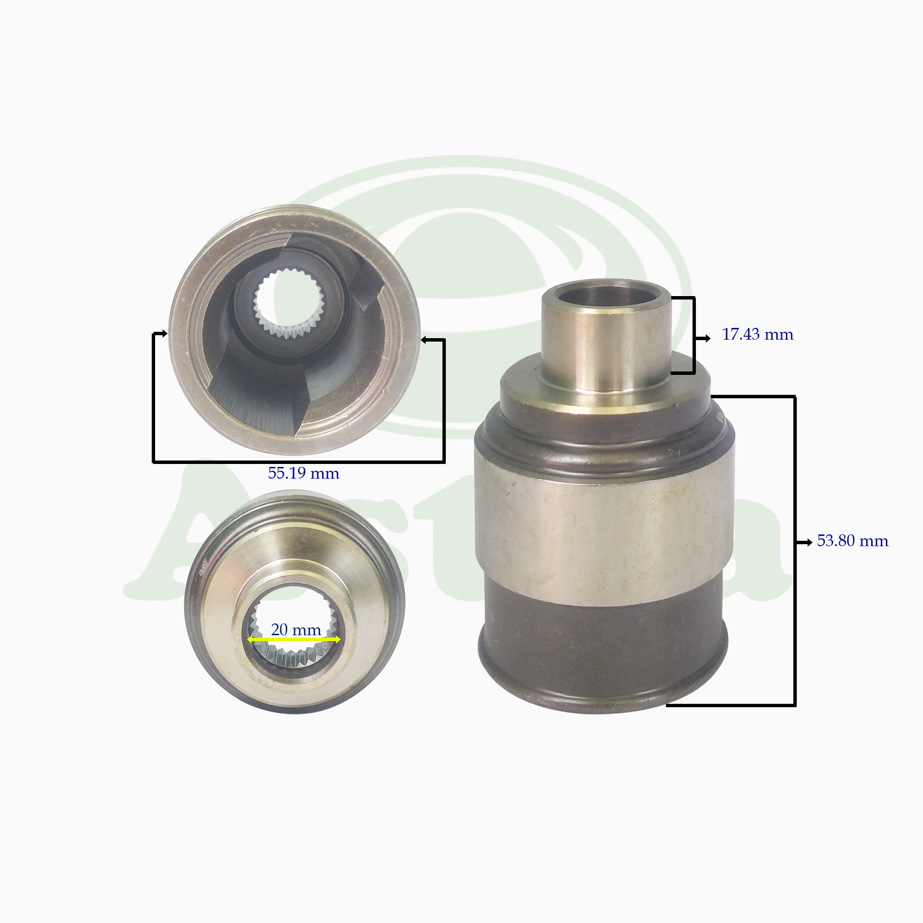 Flange MS 2 Cut Small 3W Bajaj RE-5Port 2St O/M